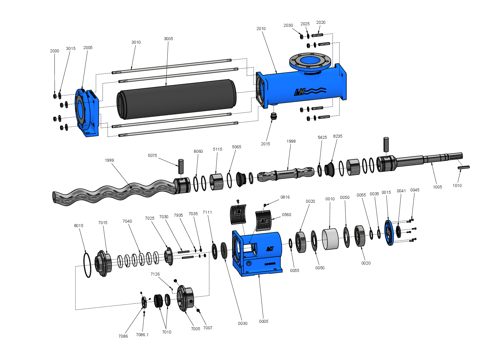 Sectional Drawing for Netzsch NE 60