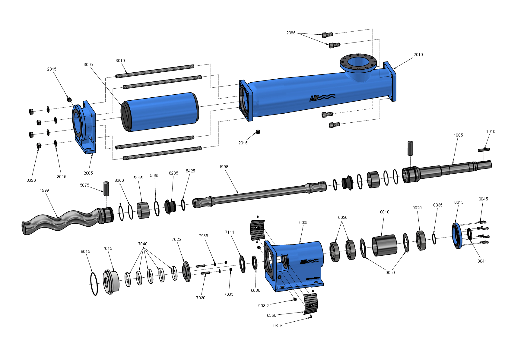 Sectional Drawing for Netzsch NE 120